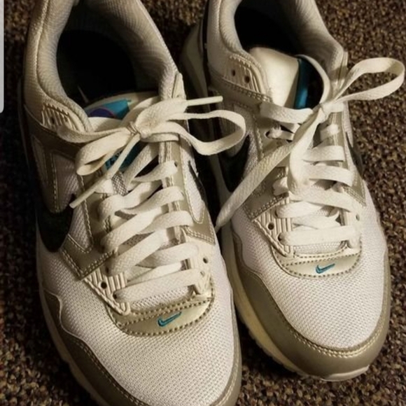 Women's White Silver Teal Running Shoes - Picture 3 of 3